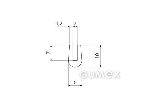 Kompaktes Silikonprofil, U-Form - 0145